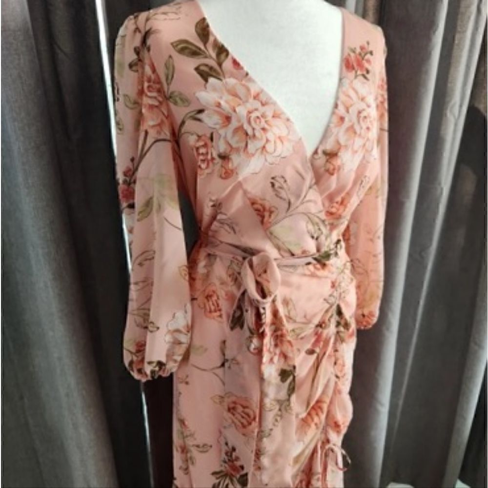 Eliza J Rushed Maxi Dress Boho Country Baby Doll Size 2 NWT - Picture 4 of 7